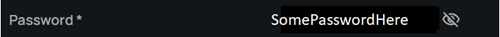 Password in viewable state