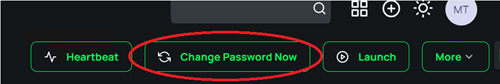 Full Screen mode change password now location